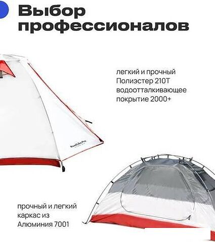 Треккинговая палатка RoadLike Pro Double Light (белый)