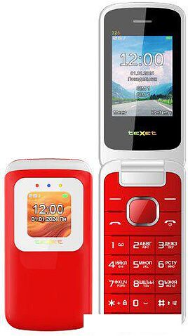 Кнопочный телефон TeXet TM-325 (гранатовый)