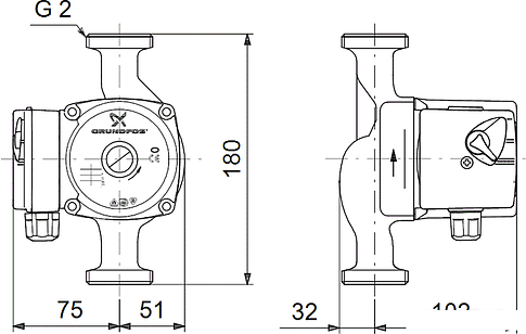 Насос Grundfos UPS 32-60 180
