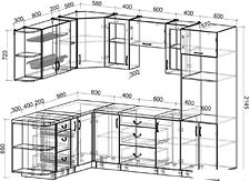 Готовая кухня Интерлиния Мила Крафт 1.88x2.6 правая (дуб полярный) Готовая кухня Интерлиния Мила Крафт 1.88x2.6 правая (дуб полярный)