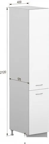 Шкаф напольный Кортекс-мебель Корнелия Лира НШП40 (ателье светлый)
