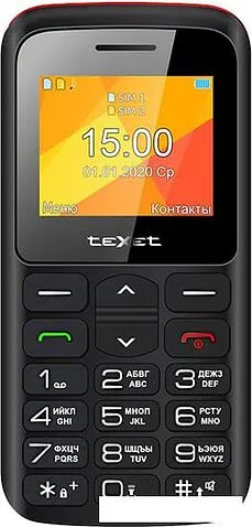Мобильный телефон TeXet TM-B323 (черный/красный)