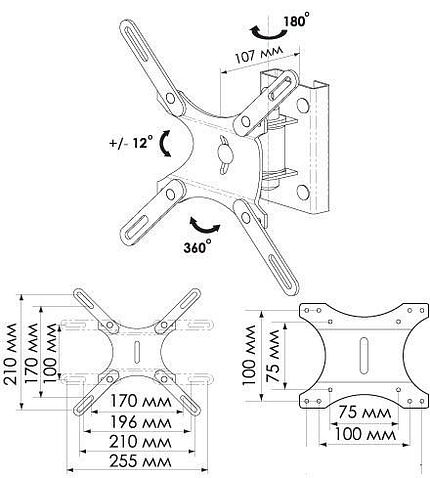 Кронштейн Trone ЖК 701