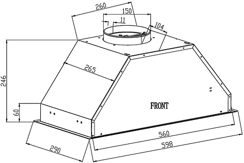 Кухонная вытяжка Schtoff Polar 60 (черный)