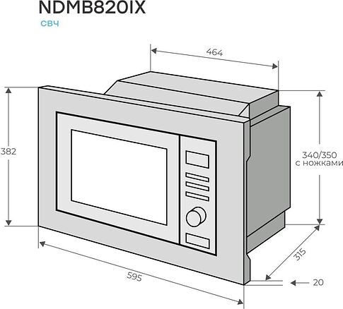 Микроволновая печь Konigin NDMB820IX