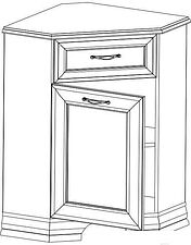 Тумба Anrex Tiffany 1D1SU Вудлайн Кремовый