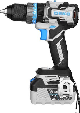 Ударная дрель-шуруповерт Deko GCD20DU PRO 083-1107 (с 2-мя АКБ, кейс)