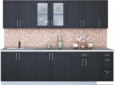 Готовая кухня Интерлиния Мила Крафт 2.7 (дуб английский)