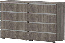 Комод Кортекс-мебель Бари 160 8ш (орех элия/орех элия/белый)