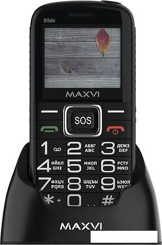 Кнопочный телефон Maxvi B5ds (черный)