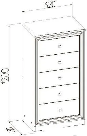 Комод Глазов Paola 45 (ясень анкор светлый/патина)