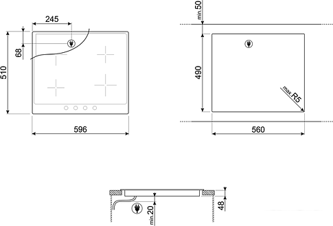 Варочная панель Smeg P864PO