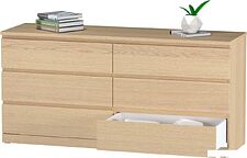 Комод Mio Tesoro Varma Prime 6D (дуб беленый)