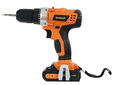 Дрель-шуруповерт Энкор ДША-20Л2 50035 (с 2-мя АКБ)