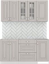 Готовая кухня Интермебель Бостон-2 1.6 без столешницы (ясень капучино софт)