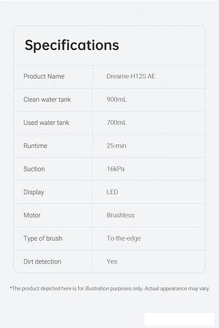 Вертикальный моющий Dreame H12S AE wet and dry Vacuum Cleaner (международная версия)