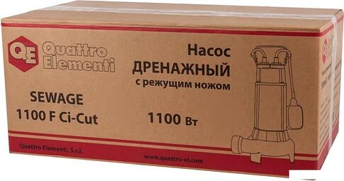 Фекальный насос Quattro Elementi Sewage 1100F Ci-Cut
