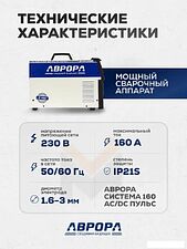 Сварочный инвертор Aurora Система 160 AC/DC Пульс