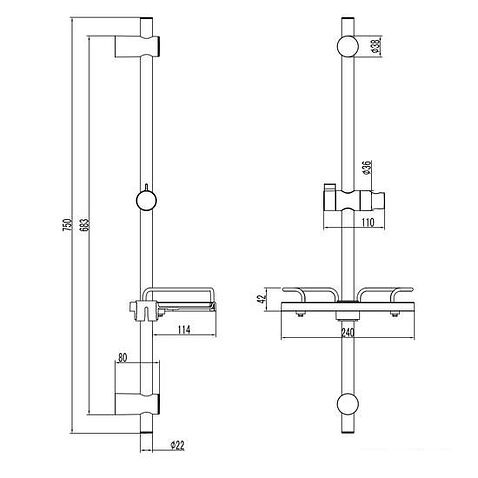 Душевая штанга Lemark LM3775GM