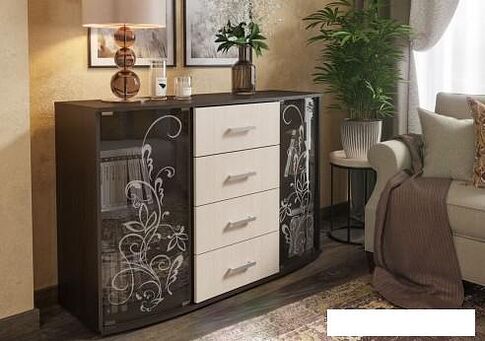 Комод Стендмебель №7 (ясень шимо светлый-ясень шимо темный)