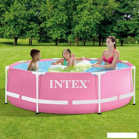 Каркасный бассейн Intex Pink Metal Frame 28290 (244х76 см)