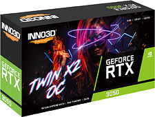 Видеокарта Inno3D GeForce RTX 3050 Twin X2 OC N30502-08D6X-11902130 Видеокарта Inno3D GeForce RTX 3050 Twin X2 OC N30502-08D6X-11902130