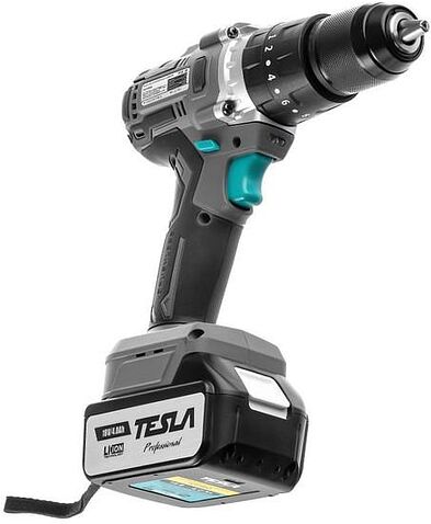 Дрель-шуруповерт Tesla TCD18HD 840374 (с 2-мя АКБ, кейс)