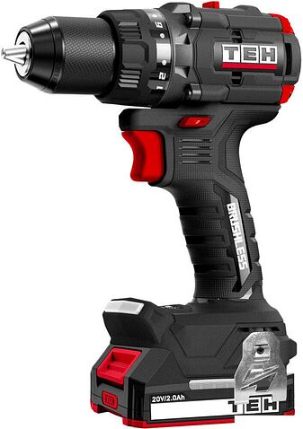 Дрель-шуруповерт TEH TDBL1020-2B (с 2-мя АКБ, кейс)