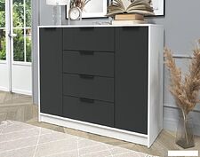 Тумба Интерлиния Концепт КТ-Т120 (антрацит/белый платинум)