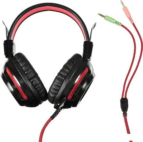 Наушники с микрофоном Oklick HS-G300 Armageddon (черный/красный)