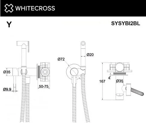 Гигиенический душ Whitecross SYSYBI2CR (хром)