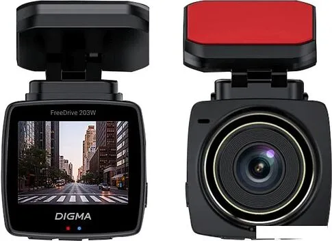 Видеорегистратор для авто Digma FreeDrive 203W FD203W (черный)