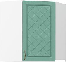 Шкаф навесной Mio Tesoro Модена ШВУ 600 угловой (белый/дуб бирюзовый)