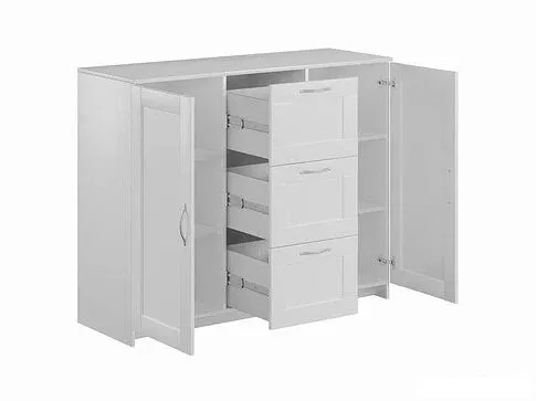 Комод Mio Tesoro Сириус 2 двери и 3 ящика 117x95 2.02.03.340.1 (белый)