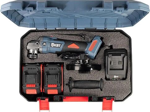 Угловая шлифмашина КВТ Профи GB-20-125 (с 2-мя АКБ, кейс)