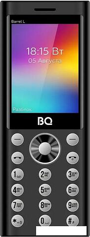 Кнопочный телефон BQ BQ-2458 Barrel L (черный/серебристый)