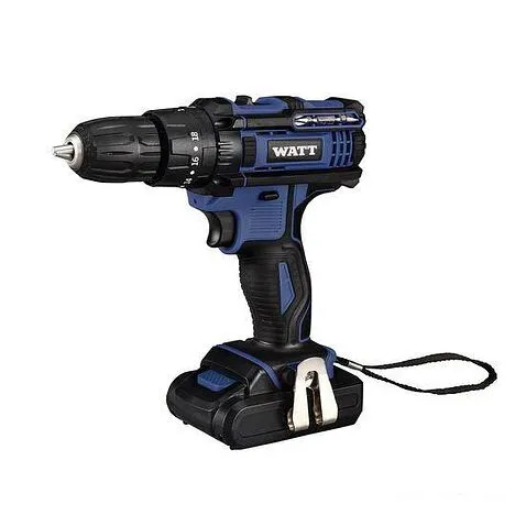 Ударная дрель-шуруповерт WATT WAS-18Li-3 1.018.Y29.23 (с 2-мя АКБ, кейс)