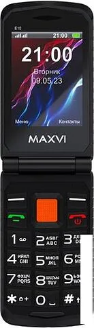 Кнопочный телефон Maxvi E10 (оранжевый)