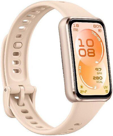 Фитнес-браслет Huawei Band 11 (бежевый алюминиевый корпус, с бежевым силиконовым ремешком, международная версия)