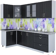 Угловая кухня Интерлиния Мила Крафт 1.2x2.6 (дуб английский)