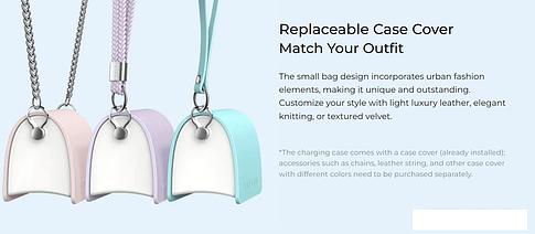 Наушники Haylou T87 Lady Bag (белый/бирюзовый, с цепочкой)