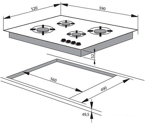Варочная панель Hansa BHGI630542