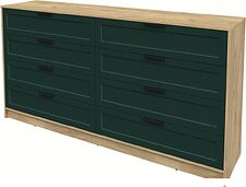 Комод Интерлиния Концепт Тренд КТ-К197 (дуб золотой/изумруд)