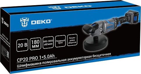Полировальная машина Deko CP20 PRO 084-1087 (с 1-им АКБ)