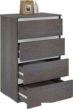 Комод Кортекс-мебель Бари 60 4ш (береза/береза/белый)