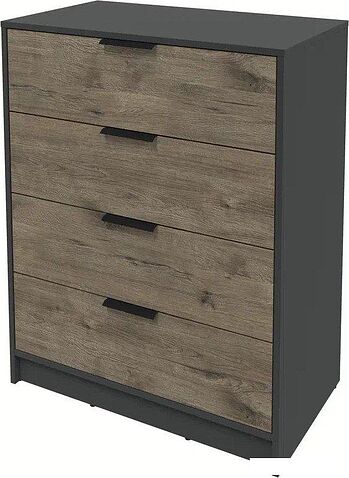 Комод Интерлиния Концепт КТ-К80 (дуб веллингтон/антрацит)