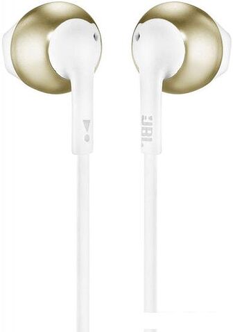 Наушники с микрофоном JBL T205 (золотистый шампань)