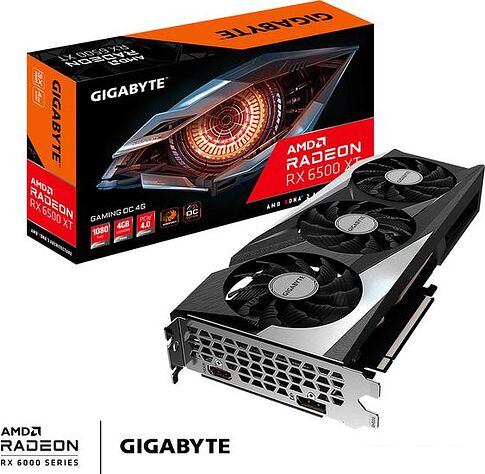 Видеокарта Gigabyte Radeon RX 6500 XT Gaming OC GV-R65XTGAMING OC-4GD