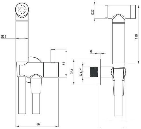 Гигиенический душ Deante Bidetta ANW 051B