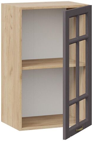 Шкаф навесной Трия Лина 1В45С (дуб крафт золотой/графит)